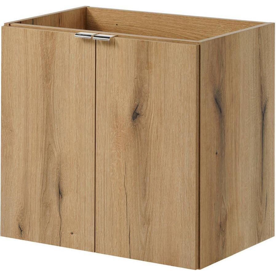En.Casa, Waschbeckenunterschrank, Waschtischunterschrank Skelbolu 120x60x40 cm Eicheoptik