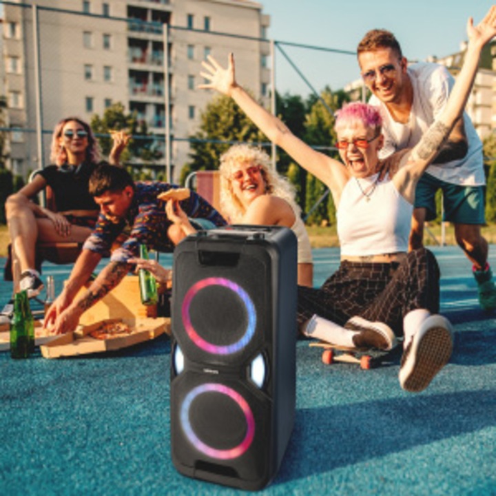 Immagine prodotto Medion MD 44468 Altoparlante per feste nero (15 h, Corrente elettrica, Batteria ricaricabile)