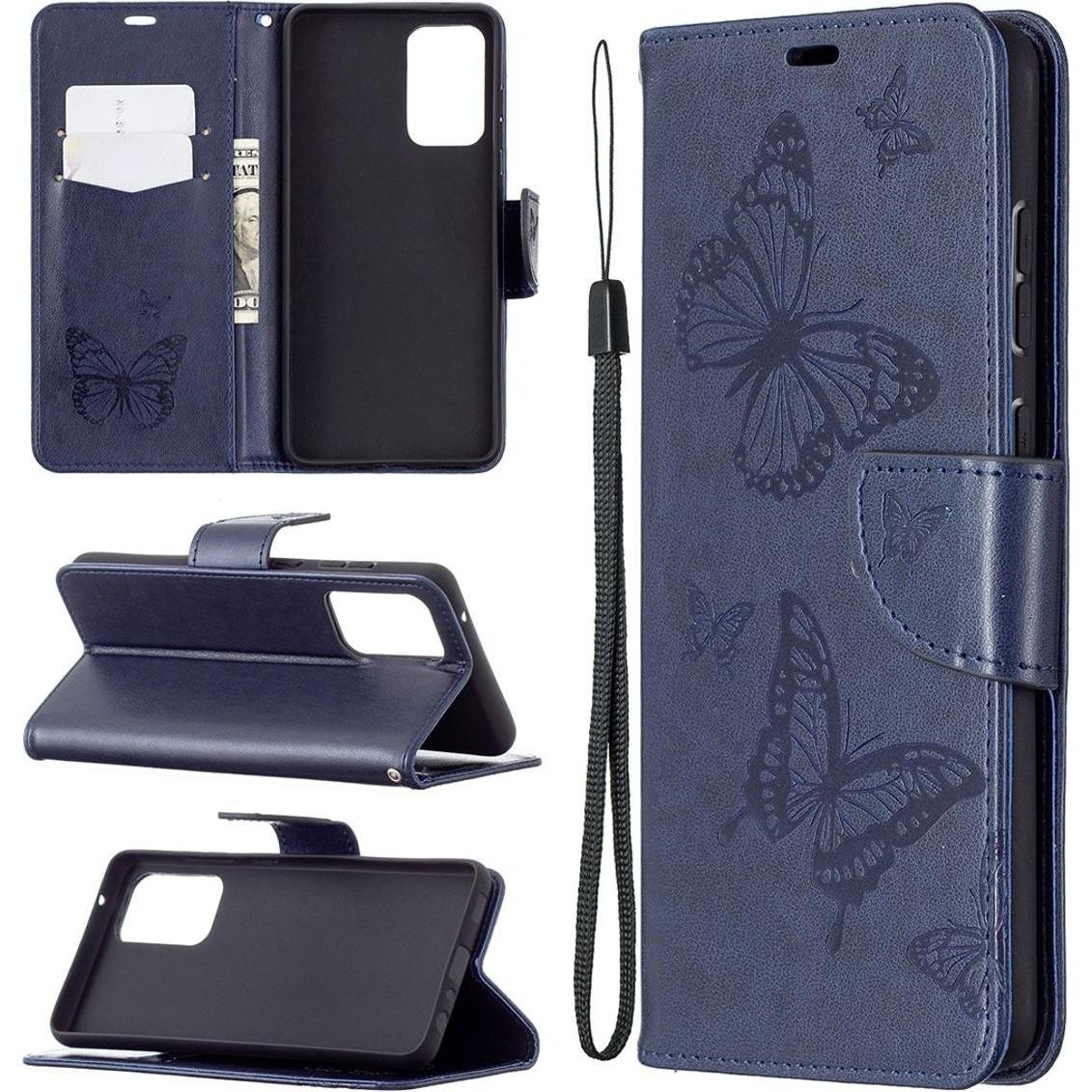 König Design Hülle Handy Schutz für Samsung Galaxy A72 5G Case Cover Tasche Etui Bumper Blau (Samsung Galaxy A72 5G), Sm...