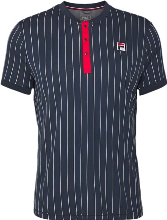 Produktbild FILA T-Shirt Stripes Button Peacoat Blue Man (XXL)