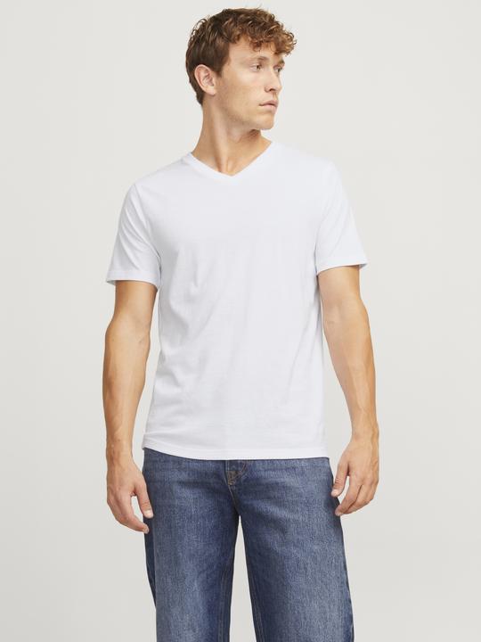 Immagine prodotto Jack & Jones Maglietta con scollo a V monocolore in confezione da 3 pezzi (XL)