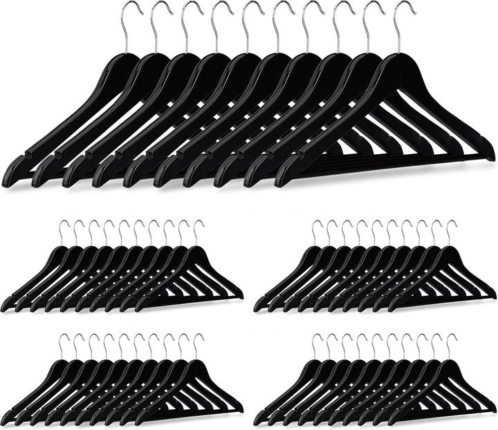 Relaxdays 50-teiliges Kleiderbügel Set mit Hosensteg (50 x)
