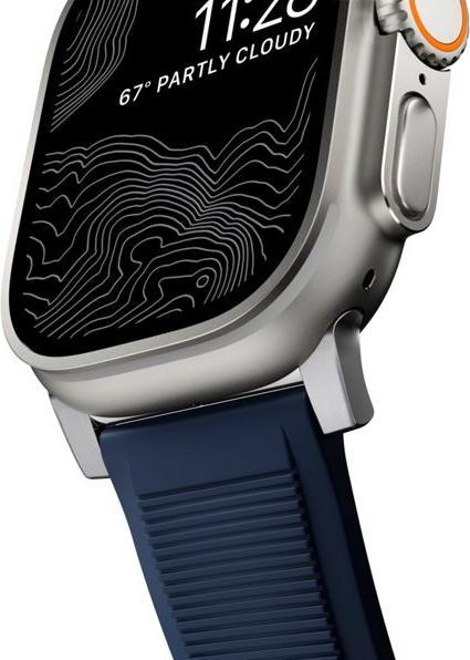 Produktbild Nomad Rugged Strap Atlantic Blue Connector Silver 42/44/45/49mm (42 mm, 44 mm, 45 mm, 49 mm, Fluorkautschuk (FKM))