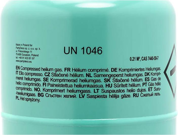 Produktbild Partydeco Einweg Helium-Flasche