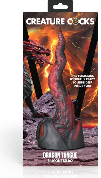 Immagine prodotto XR Dragon Tongue - Silicone Dildo - Red/Black