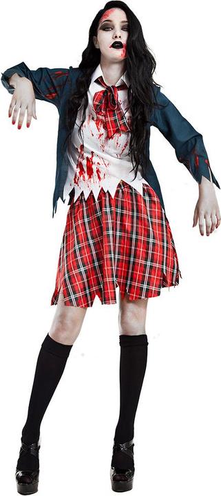 Produktbild Boland Kostüm Zombie Schoolgirl: Jacke mit Hemd und Krawatte, Rock (S)