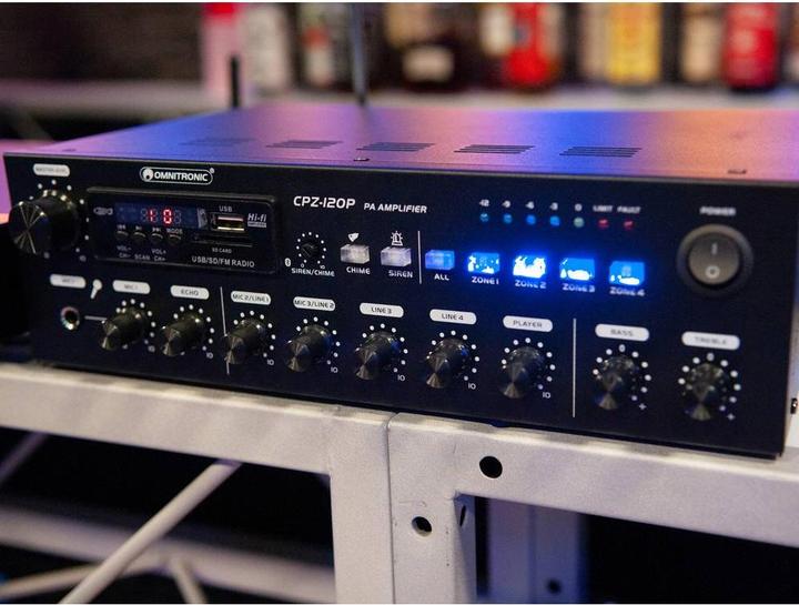 Actual product image Omnitronic CPZ-120P ELA ELA amplifier 120 W 4-channel 4 zones (Amplifier)