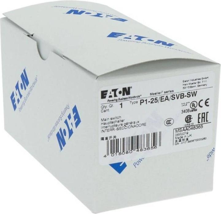 Produktbild Eaton Main switch, 3-pole, 25 A, lockable in 0