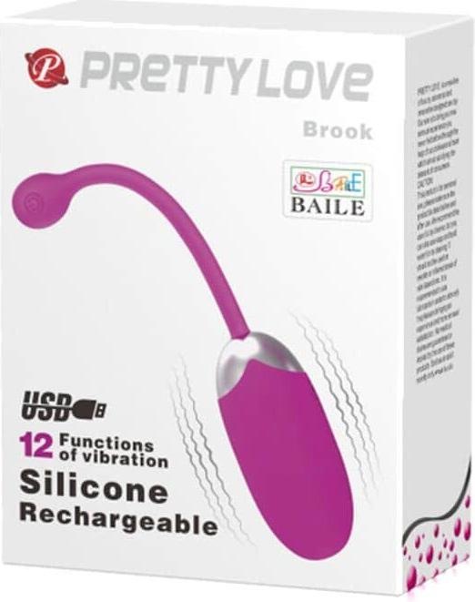Actual product image Pretty Love Vibro Egg Brook Pink Silver (Ø 3,3 cm)