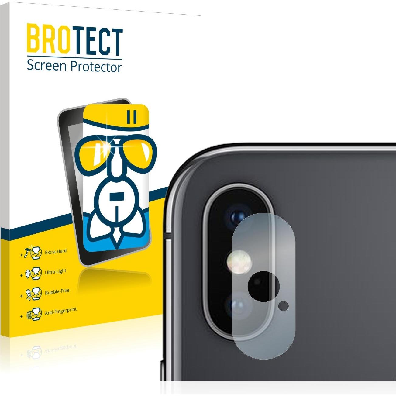 BROTECT AirGlass Panzerglasfolie (1 Stück, Apple iPhone X), Smartphone Schutzfolie, Transparent
