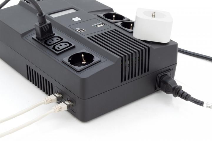 Image du produit Digitus Onduleur tout-en-un, 600VA/360W, LED x1, 4x CEE 7/7,3x IEC C13, USB (600 VA, 360 W)