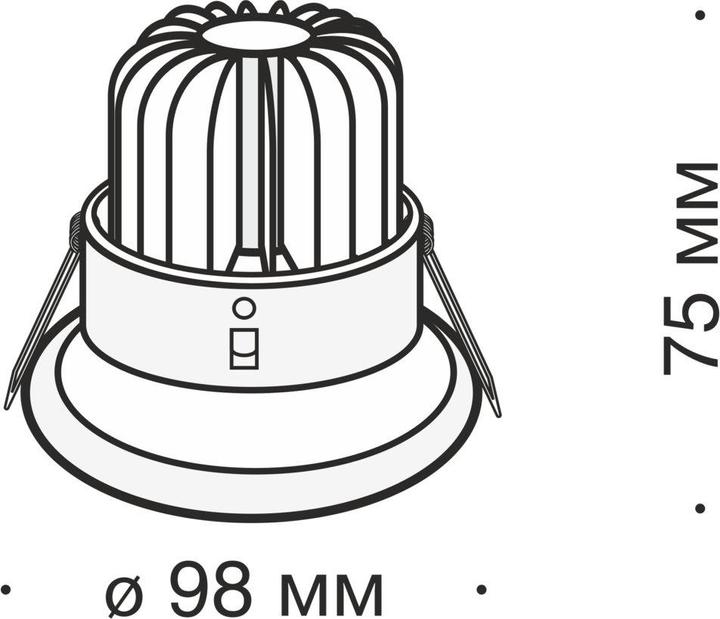 Image du produit Maytoni Yin Spot LED encastrable pour faux plafond 8W noir blanc chaud Ø98mm (650 lm)