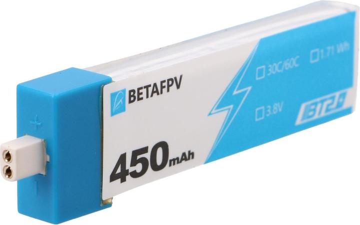 Actual product image BetaFPV BATERIA BT2.0 450MAH 1S 30C HV BATTERY (4PCS) (Drone battery)