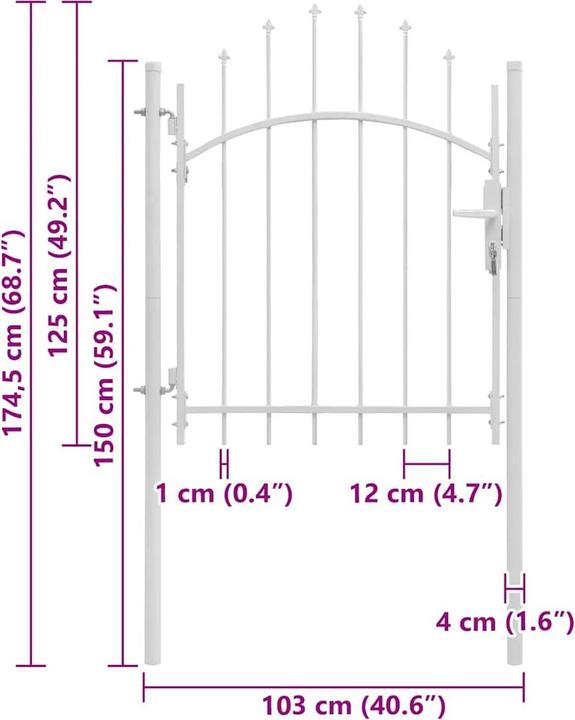 Produktbild vidaXL Zauntor