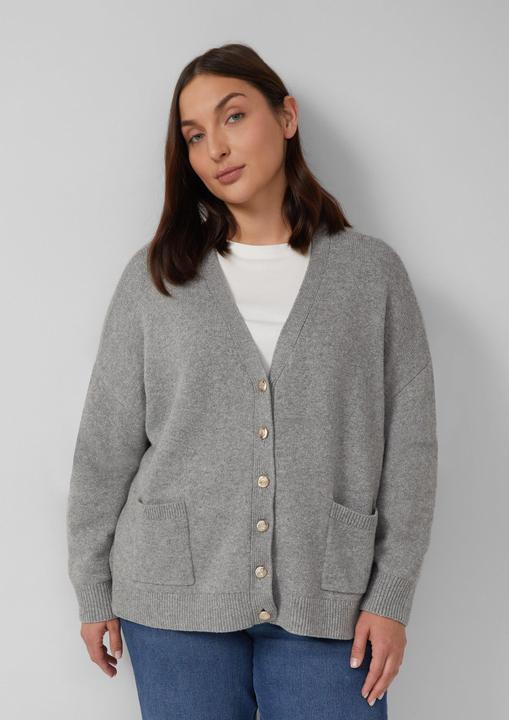 Produktbild s.Oliver Strickjacke Locker geschnittene Strickjacke mit dekorativen Knöpfen (52)