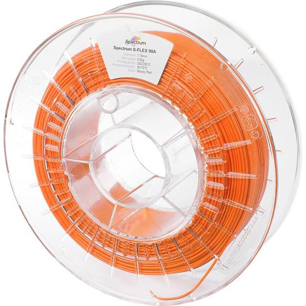 Thumbnail - Spectrum S-Flex (TPU, 1.75 mm, 500 g, Orange), 3D Filament, Orange
