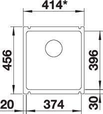 Produktbild Blanco Subline 375-U (Unterbauspüle, 41.40 cm, 45.60 cm)