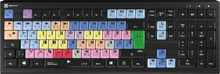 Actual product image Logickeyboard LKB-MCOM4-A2PC-EN Keyboard USB QWERTZ German Black (DE, Cable)