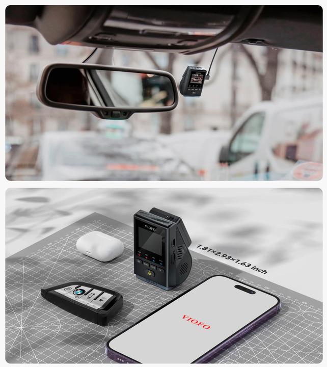 Actual product image Viofo A119 Mini 2 (Wi-Fi, Night vision, GPS receiver, Accelerometer, Built-in microphone, QHD)