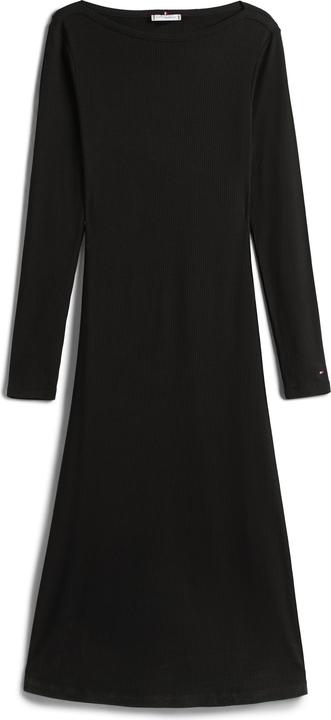 Image du produit Tommy Hilfiger Robe Midi Bodycon à Côtes Évasée (M)