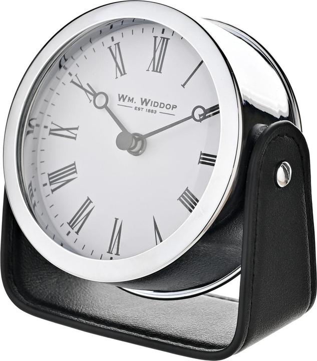 Actual product image William Widdop Wm. Widdop Silver Mantel Clock On Stand