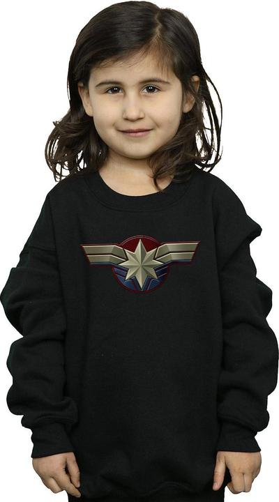 Actual product image Girls Captain Chest Emblem Sweatshirt (140, 146)