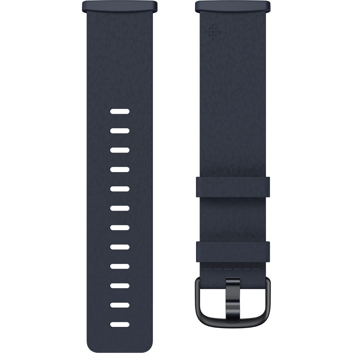 Fitbit Band (24 mm, Leder, Fitbit Versa 3, Fitbit Versa 4, Fitbit Sense 1, Fitbit Sense 2), Uhrenarmband, Blau