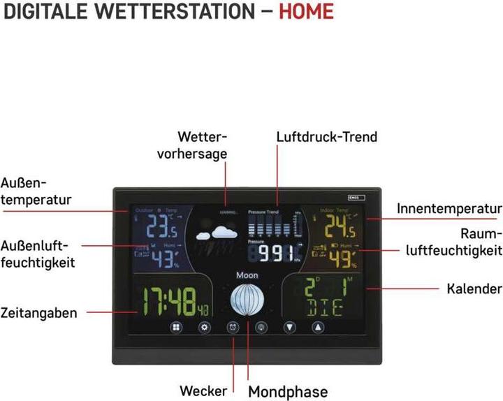 Produktbild Emos Drahtlose Wetterstation E6018