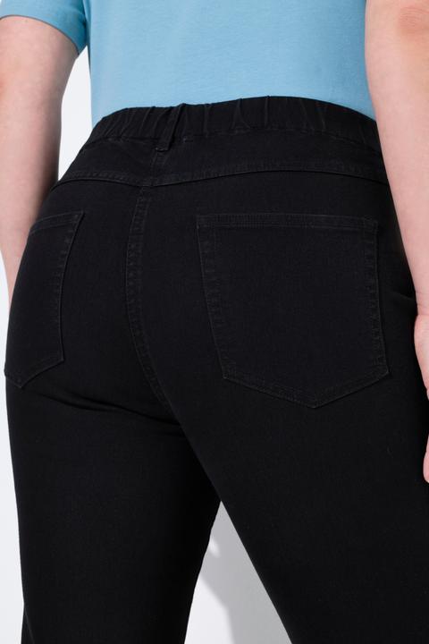 Immagine prodotto Ulla Popken Jeggings a 7/8 modello Sienna con taglio della gamba aderente e cintura elastica (54)