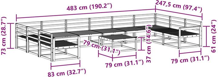Produktbild vidaXL Outdoor-Sofa