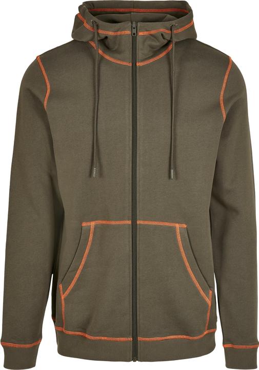 Produktbild Urban Classics Organic Contrast Flatlock Stitched Zip Hoody (S)