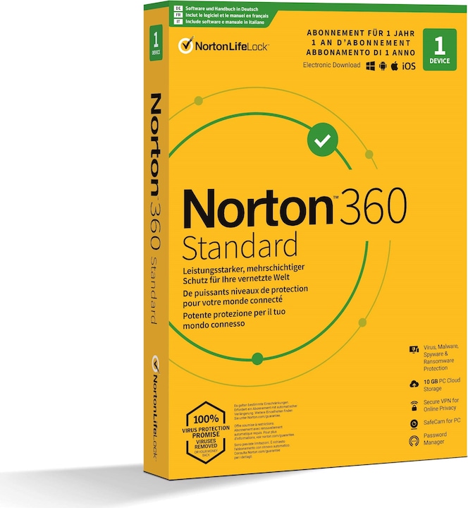 Produktbild Norton 360 Standard (1 User, 12 Monate)