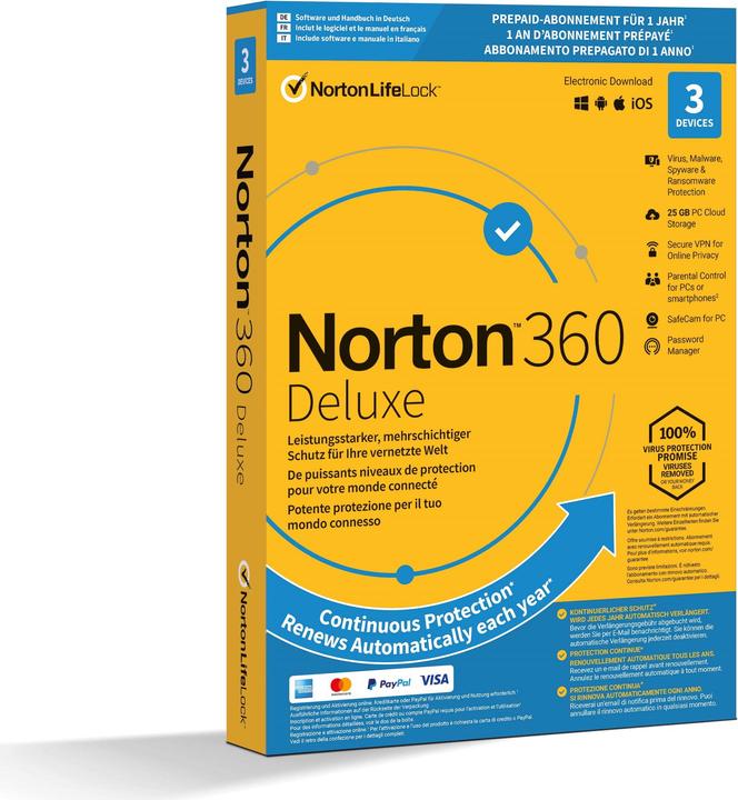 Norton 360 Deluxe (3 Utilisateur, 12 mois)
