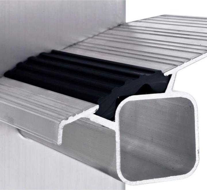 Actual product image Zarges Light metal stepladder, built, SaferStep, anodised, 5 rungs, length 2... (Platform ladder, Stepladder, 215 cm)