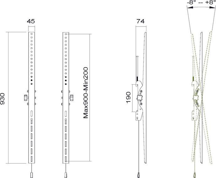 Produktbild Multibrackets Halterung zu Monitorständer, schwarz, max 125kg (30 kg)