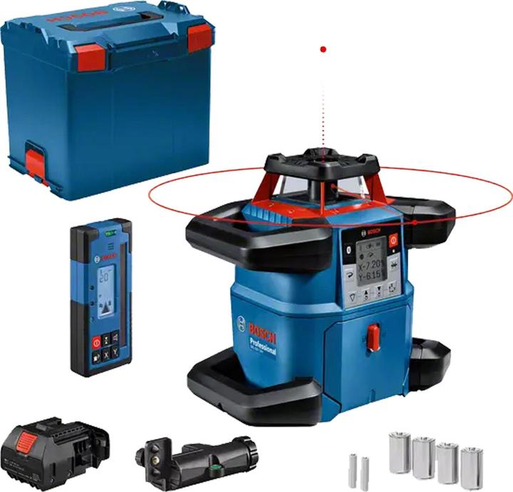 Laser receiver LR 60 Professional, receiver holder RB 60 Professional, battery adapter BA 1 Professional, 4 x battery LR20 1.5V (D), 2 x 1.5 V LR6 battery (AA), L-BOXX 374 (1 600 A01 2G3)