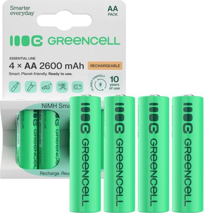 Image du produit GreenCell Batterie rechargeable - 1,2 V (4 pcs, AA, 2600 mAh)