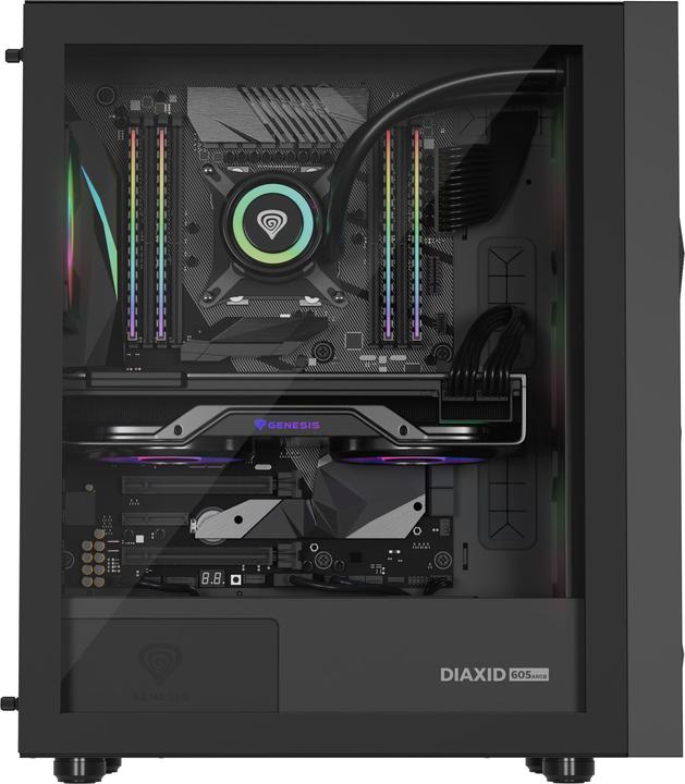 Image du produit Genesis Obudowa Diaxid 605 ARGB czarna (NPC-2172) (ATX, mATX, Mini-ATX)