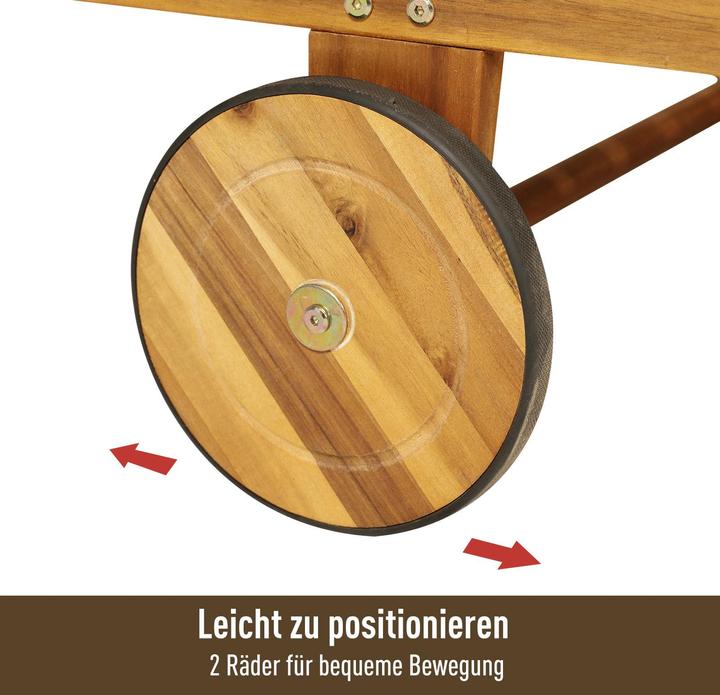 Produktbild Outsunny Klappbarer Gartenliegestuhl aus Tannenholz (195 cm)