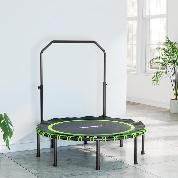 Produktbild SportNow Fitness Trampolin Stahl, Kunststoff Schwarz+Grün (114 cm)