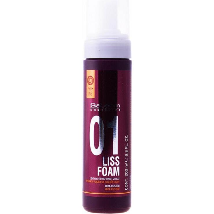 Salerm, Haarschaum, LISS FOAM light hold straightening mousse 200 ml (200 ml, Schaumfestiger)