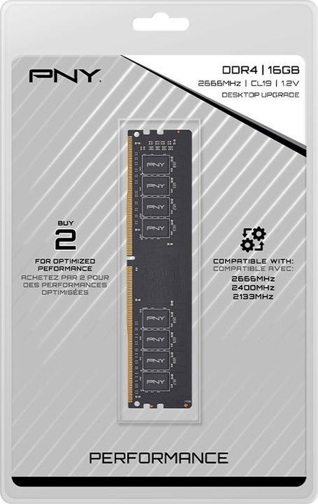 Actual product image PNY Performance (1 x 16GB, 2666 MHz, DDR4-RAM, DIMM)