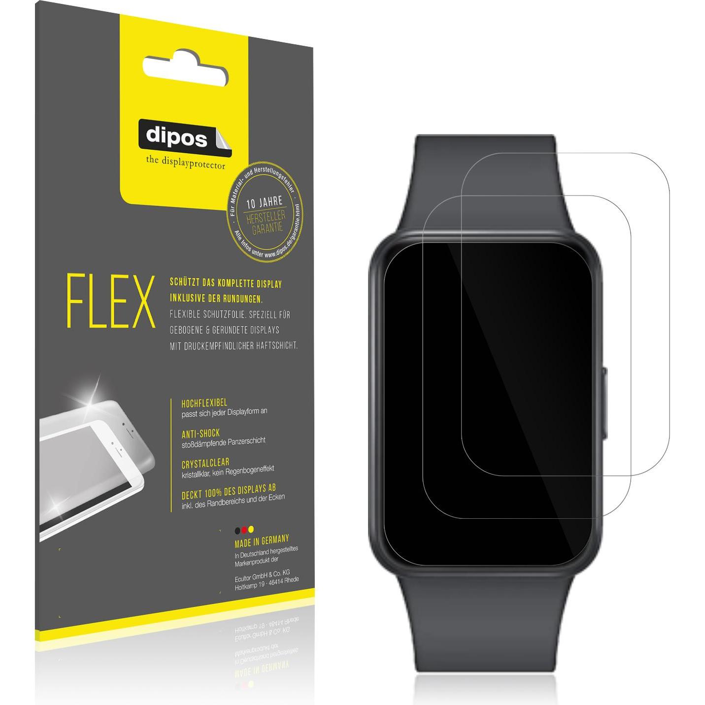 Dipos 3D Full Cover Schutzfolie, Smartwatch Schutzfolie, Transparent