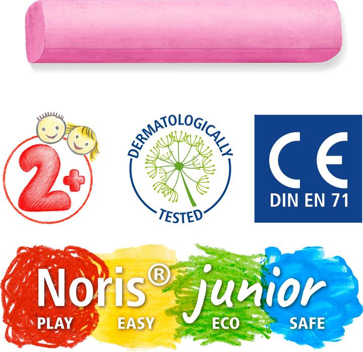 Produktbild Staedtler Strassenmalkreide Noris junior, 6er Karton im Maxiformat, quadratisch, Durchmesser: 20 mm, staubarm (Multi, 6 x)