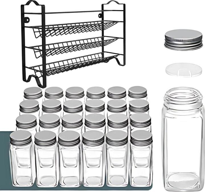 Produktbild Hermex Gewürzregal-Set Gewürzständer Gewürzhalter Gewürzaufbewahrung Gewürz-Organizer