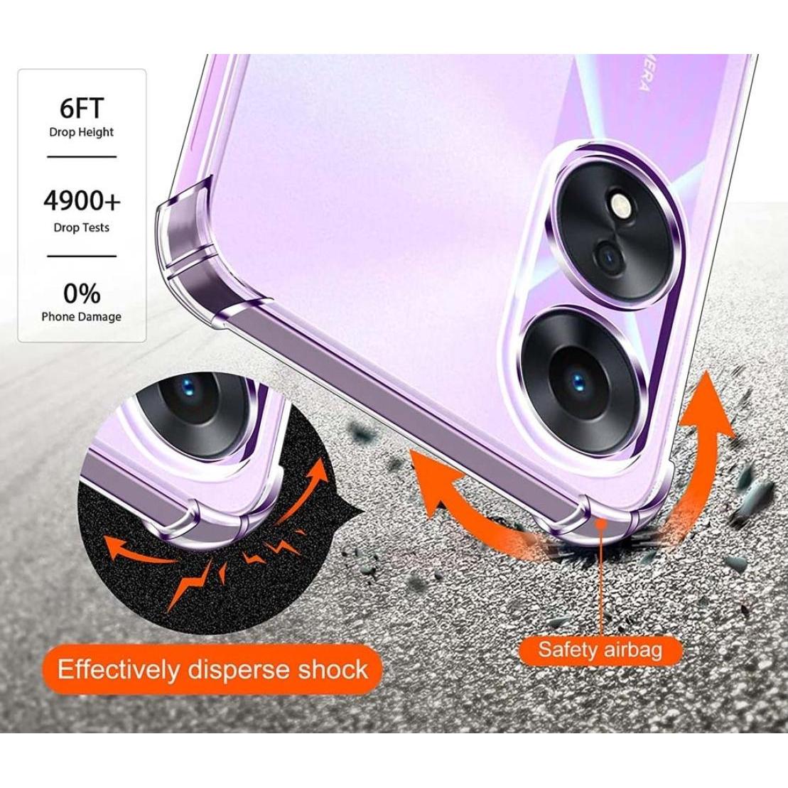 Thumbnail - Screenguard Crystal Soft Airbag Bumper (Oppo A78 5G), Smartphone Hülle, Transparent