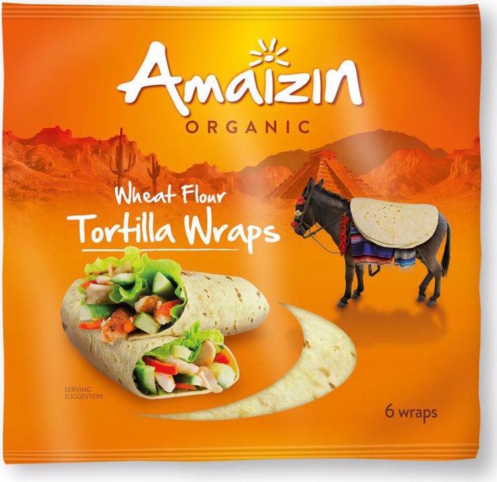 Actual product image Amaizin Wheat Flour Tortilla Wraps Organic (240 g)