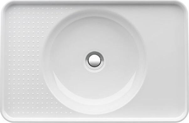 Actual product image Laufen Built-in washbasin VAL v ob with overflow without tap hole white LCC (360 mm, 550 mm)