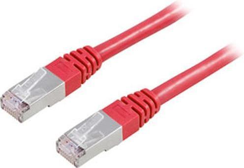 Produktbild Deltaco FTP Cat6 - 0,5 m - Cat6 - RJ-45 - RJ-45 - Rot (F/UTP, CAT6, 0.50 m)