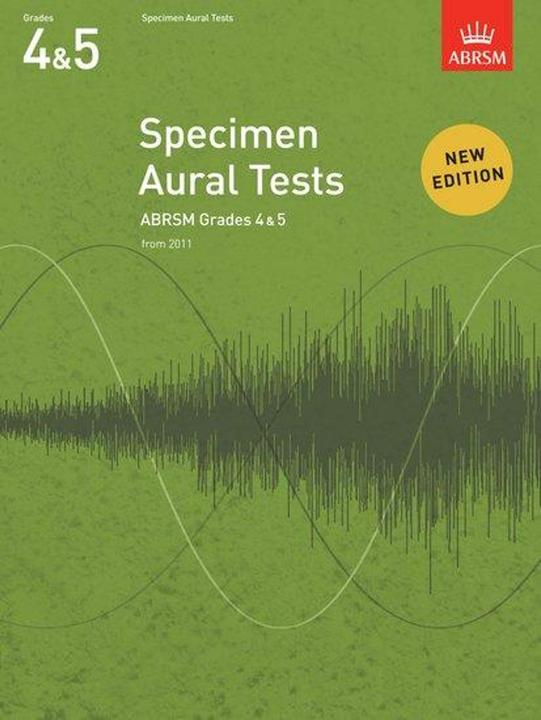 Immagine prodotto Specimen Aural Tests, Grades 4 & 5: new edition from 2011 (Specimen Aural Tests (ABRSM)) (Inglese, 2010)